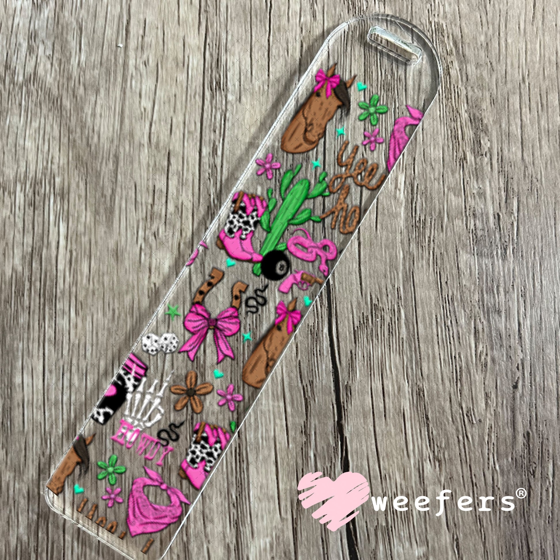 UV DTF Cup Wrap – Yee Haw Western Magenta Bookmark Weefers
