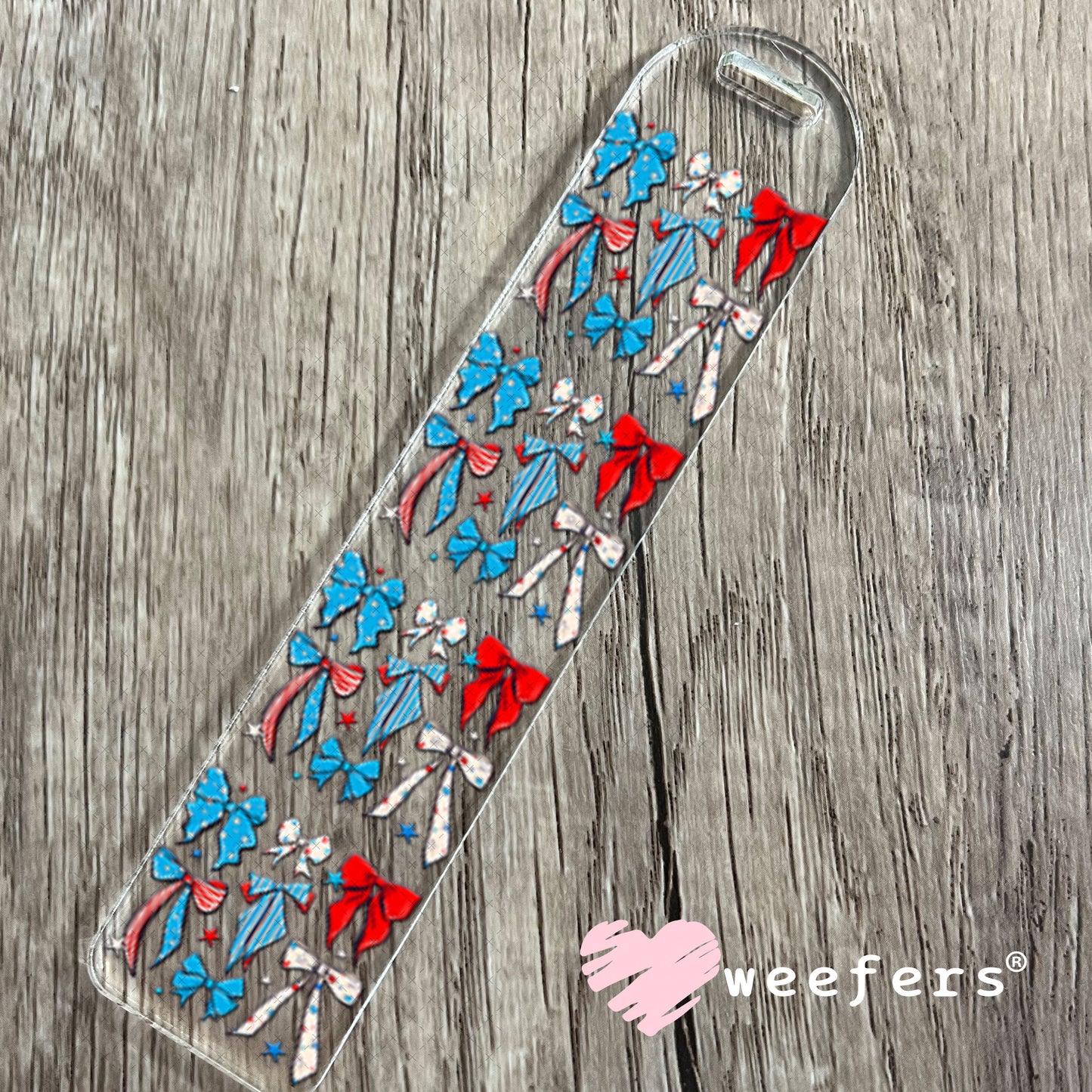 UV DTF Decal - Patriotic Bows Bookmark Weefers