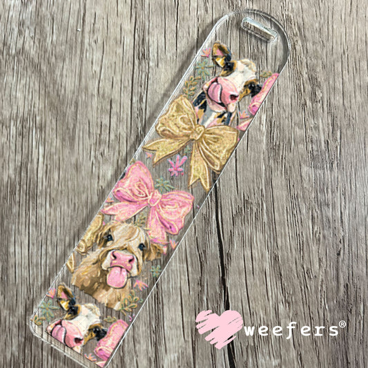 UV DTF Cup Wrap – Western Brown and Pink Bows and Cows Bookmark Weefers