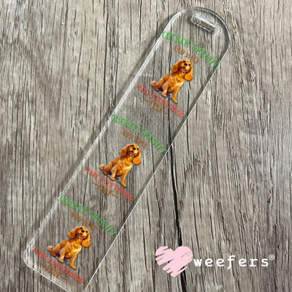 UV DTF Decal - Cocker Spaniel and Wine Make Everything Fine Bookmark Weefers