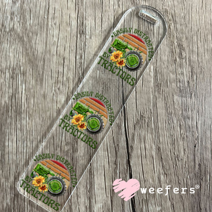 UV DTF Decal - Easily Distracted by Tractors Bookmark Weefers
