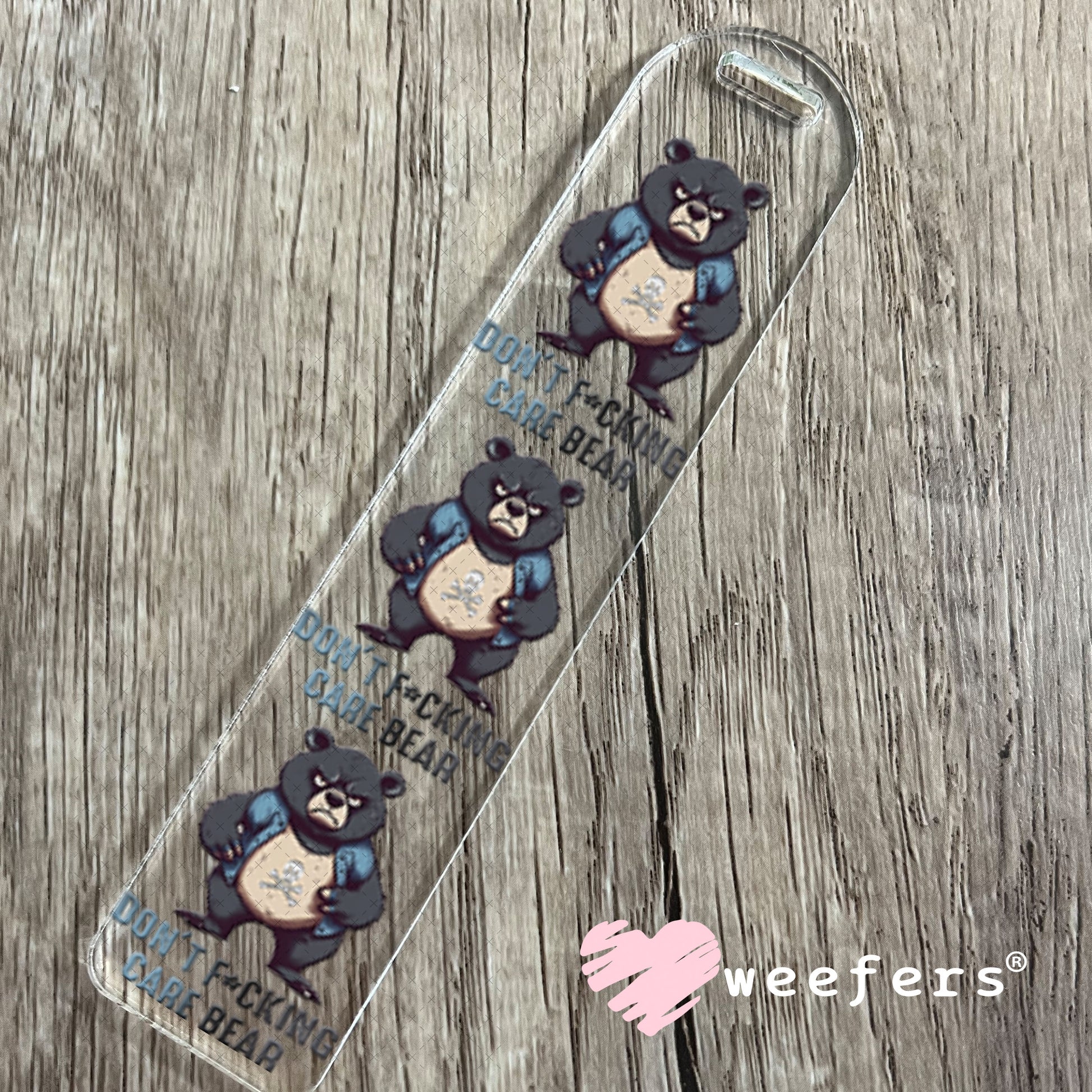 UV DTF Decal - Don't F'ing Care Bear Bookmark Weefers