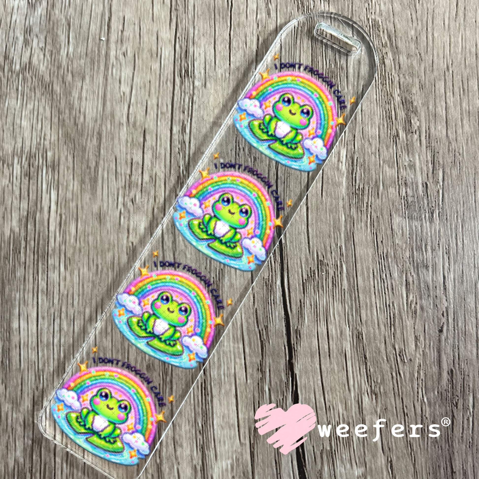 UV DTF Decal - I Don't Froggin' Care Bookmark Weefers