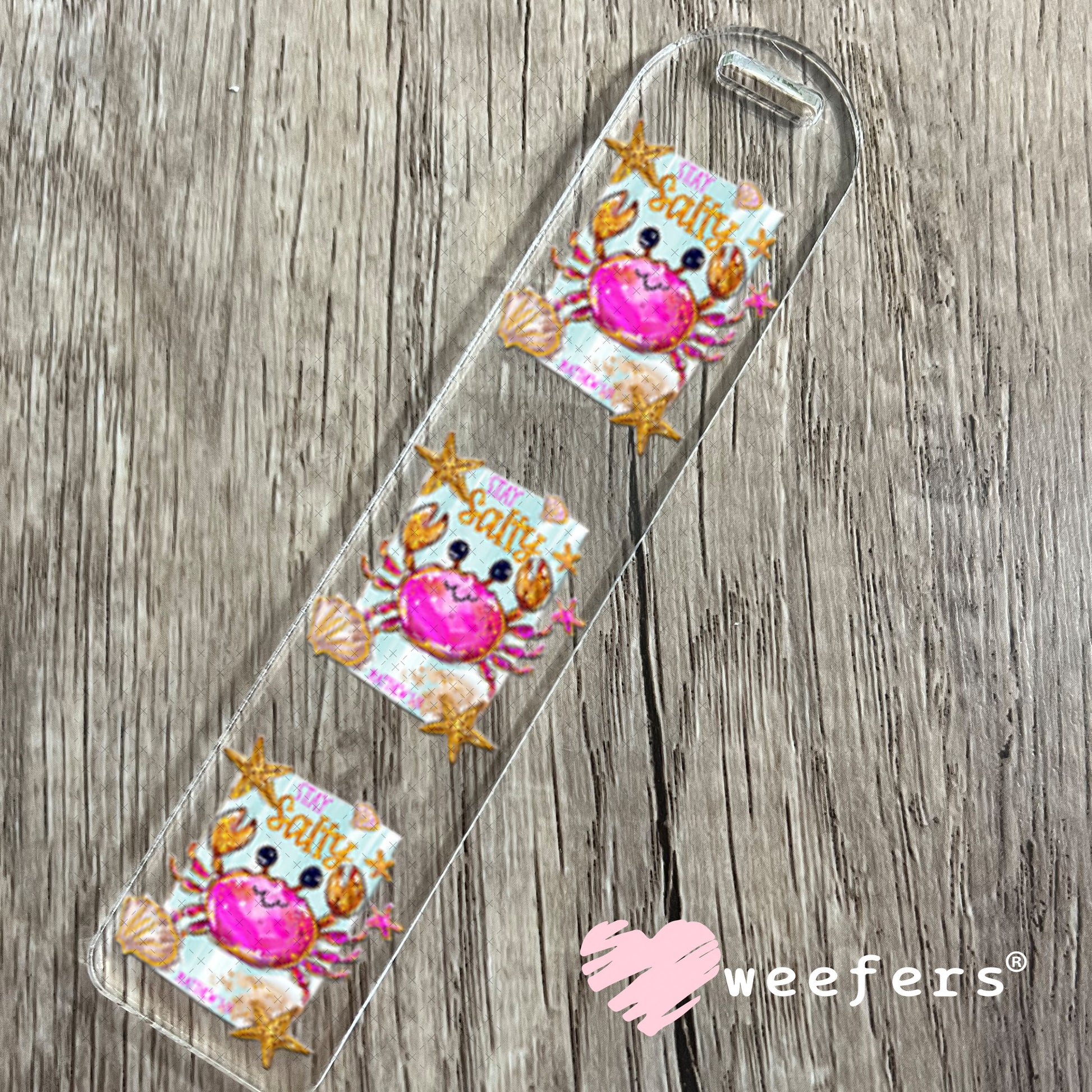 UV DTF Decal - Stay Salty Crab Bookmark Weefers