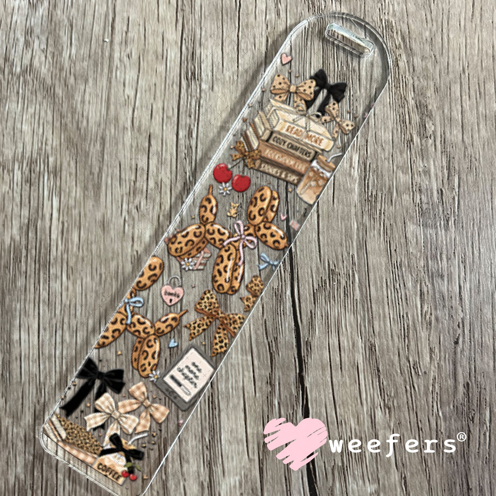 UV DTF Cup Wrap – Leopard Balloon Dog Book Lover Bookmark Weefers