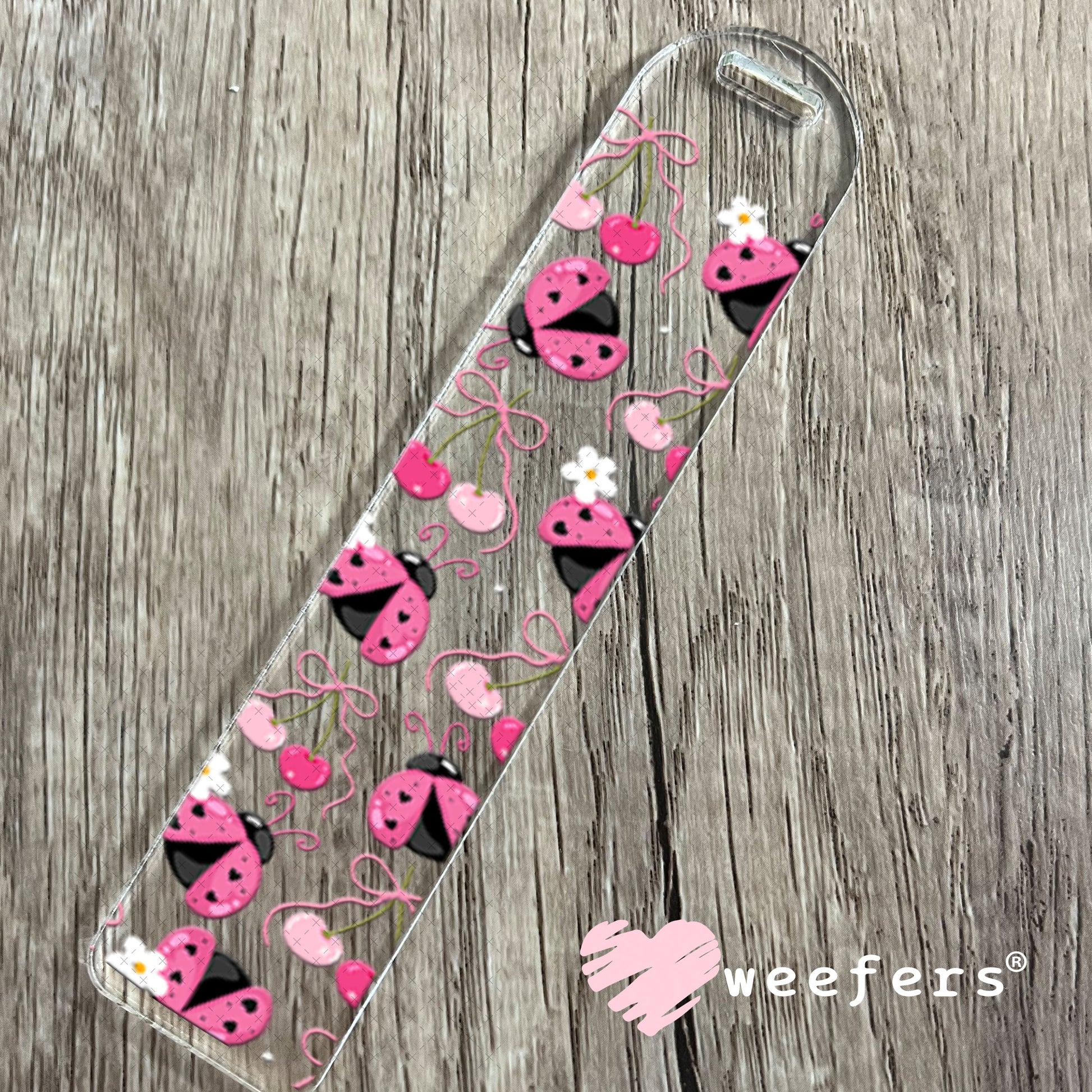 UV DTF Cup Wrap – Pink Ladybugs Bookmark Weefers