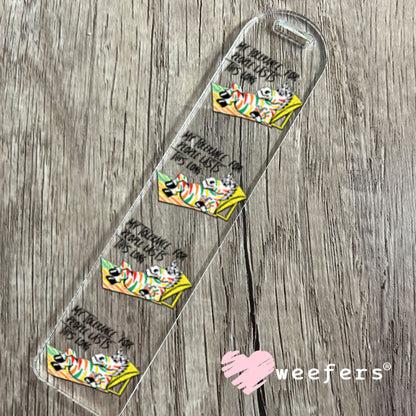 UV DTF Decal - My Tolerance for People Lasts This Long Bookmark Weefers