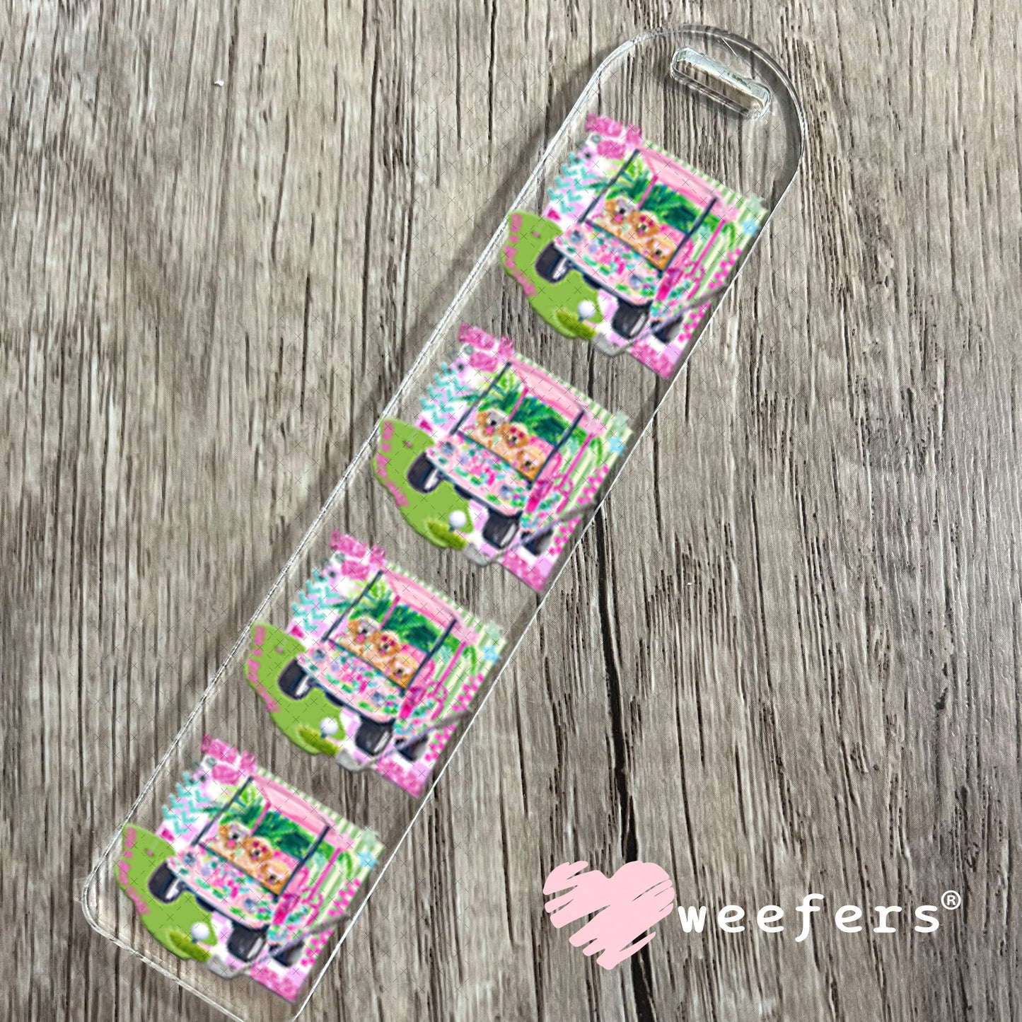 UV DTF Decal - Pink Dog Golf Bookmark Weefers