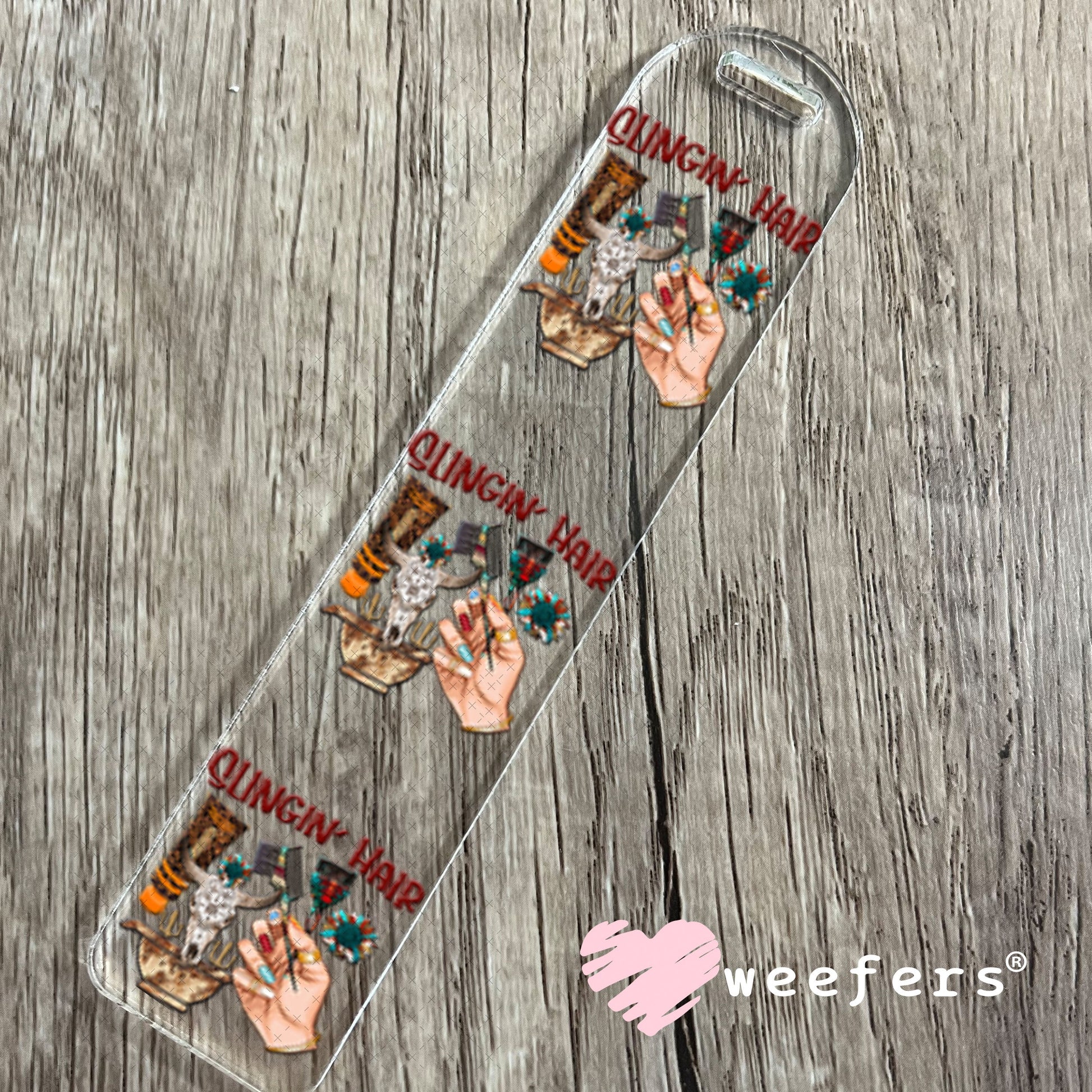 UV DTF Decal - Slingin' Hair Western Bookmark Weefers