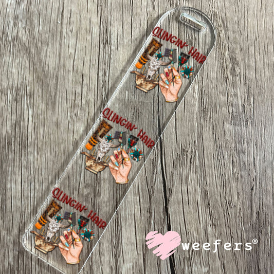 UV DTF Decal - Slingin' Hair Western Bookmark Weefers