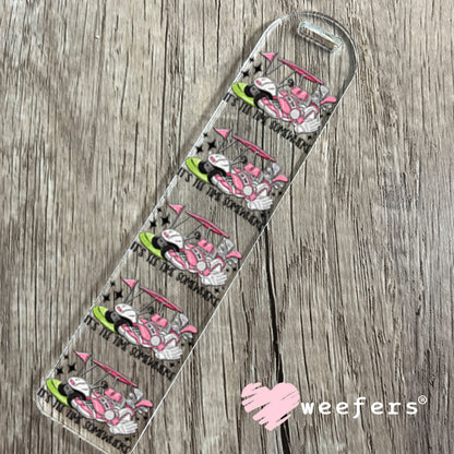 UV DTF Decal - It's Tee Time Somewhere Pink Bookmark Weefers