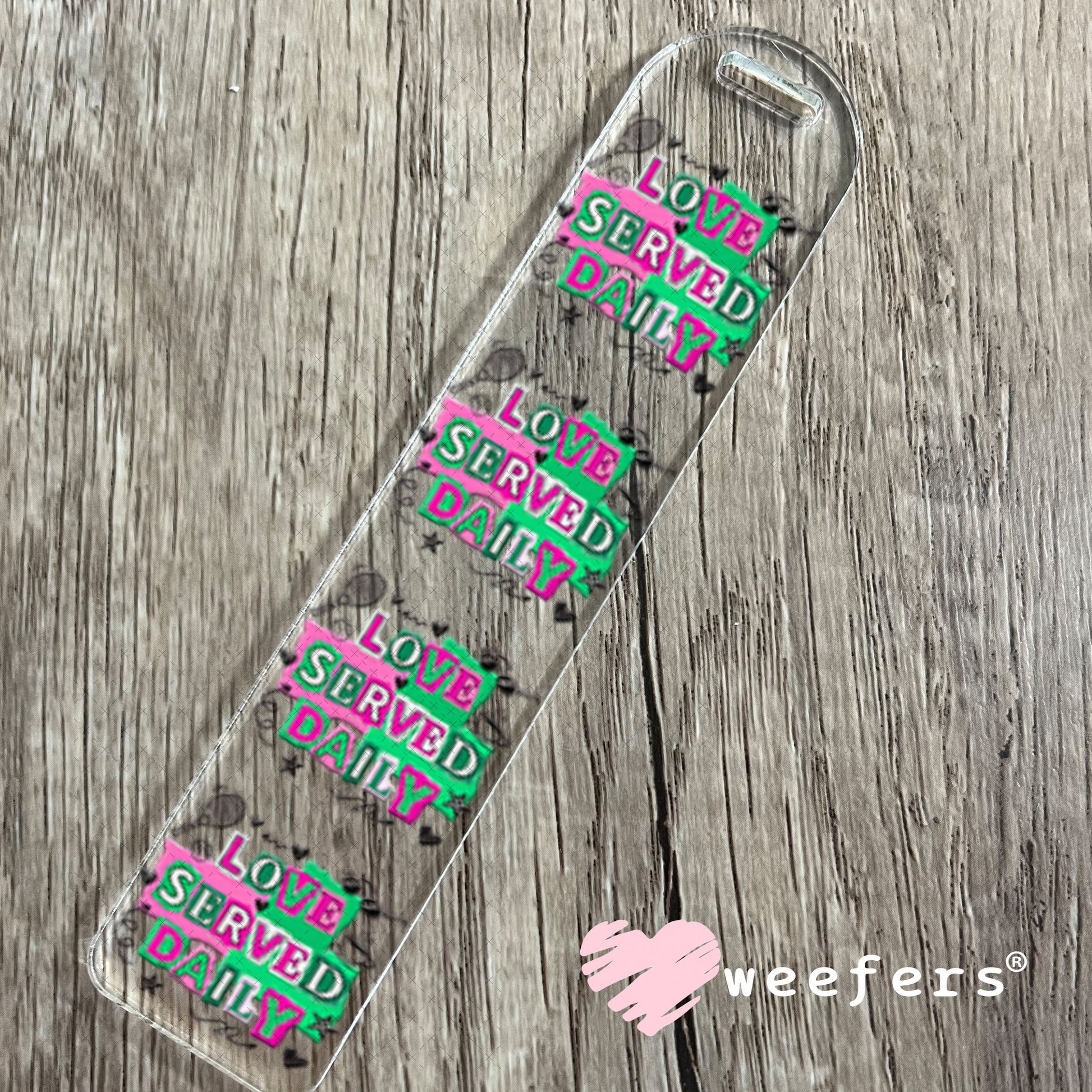 UV DTF Decal - Love Served Daily Tennis Bookmark Weefers