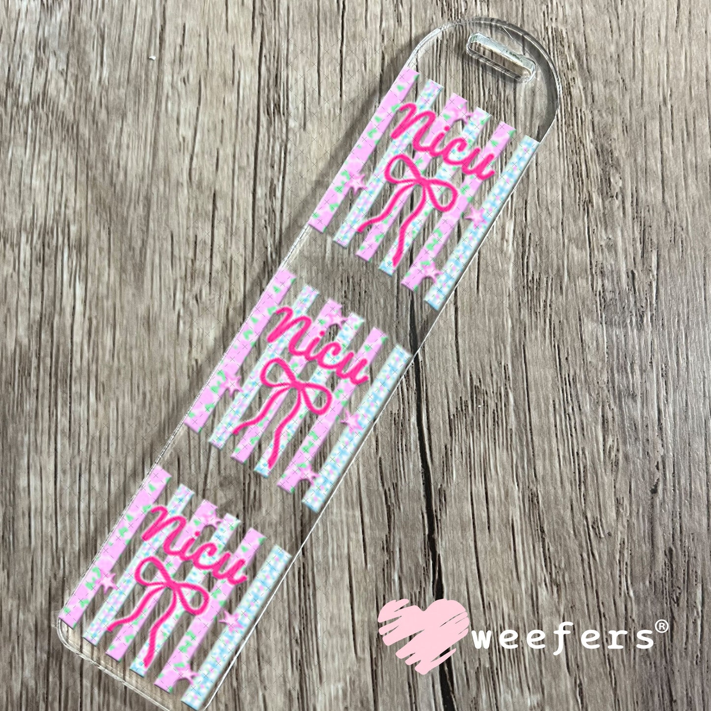 UV DTF Decal - NICU Coquette Bookmark Weefers