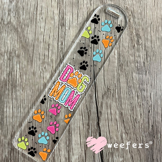 Dog Mom Colorful Paws UV DTF Bookmark Decal - Weefers