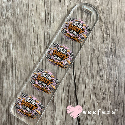 UV DTF Decal - Talk Dirty to Me Pink Brown Bookmark Weefers