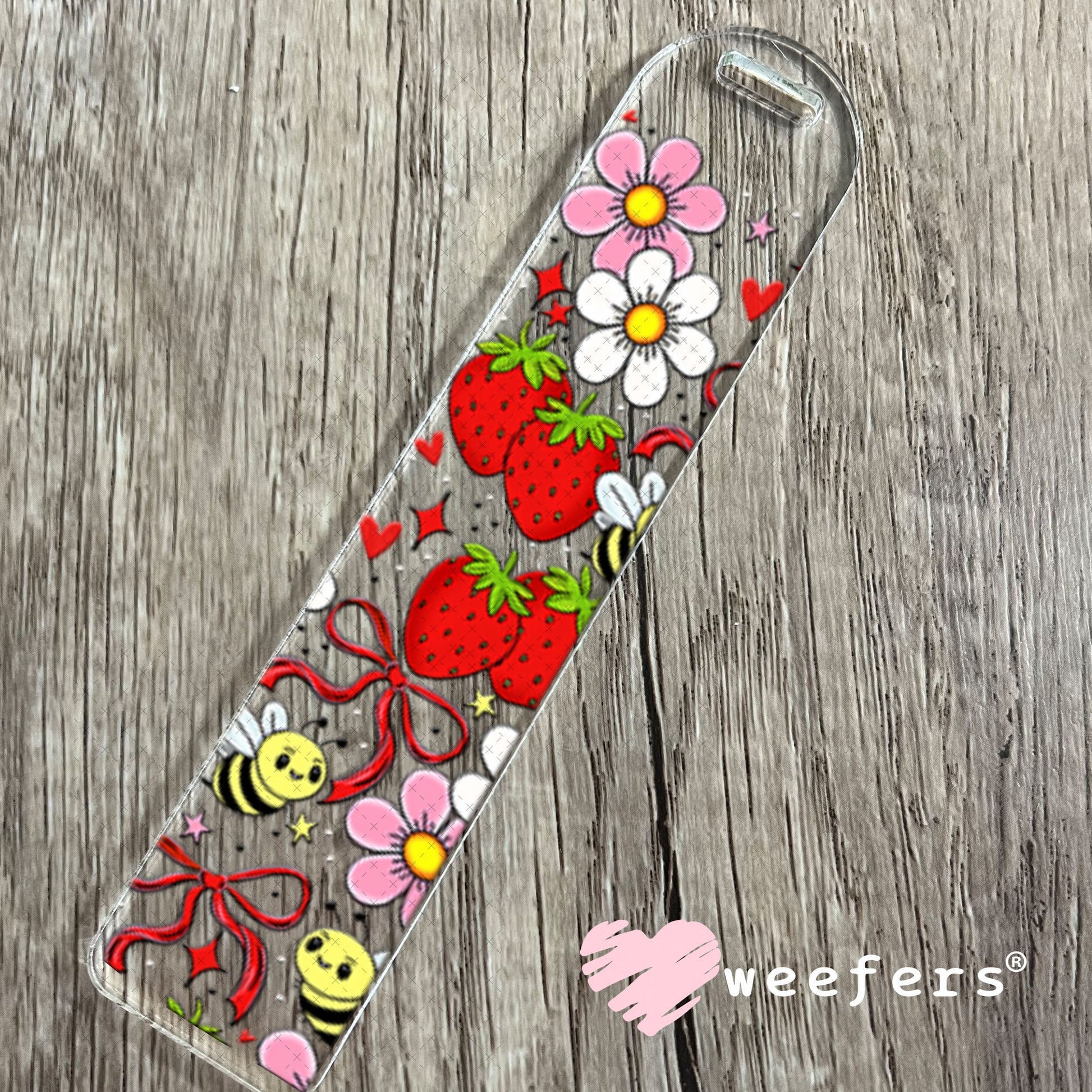 UV DTF Cup Wraps - Sweet Strawberries and Bees Bookmark Weefers