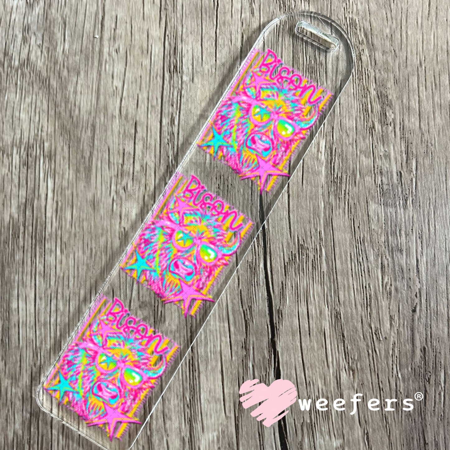 UV DTF Decal - Bison Colorful Mascot Bookmark Weefers