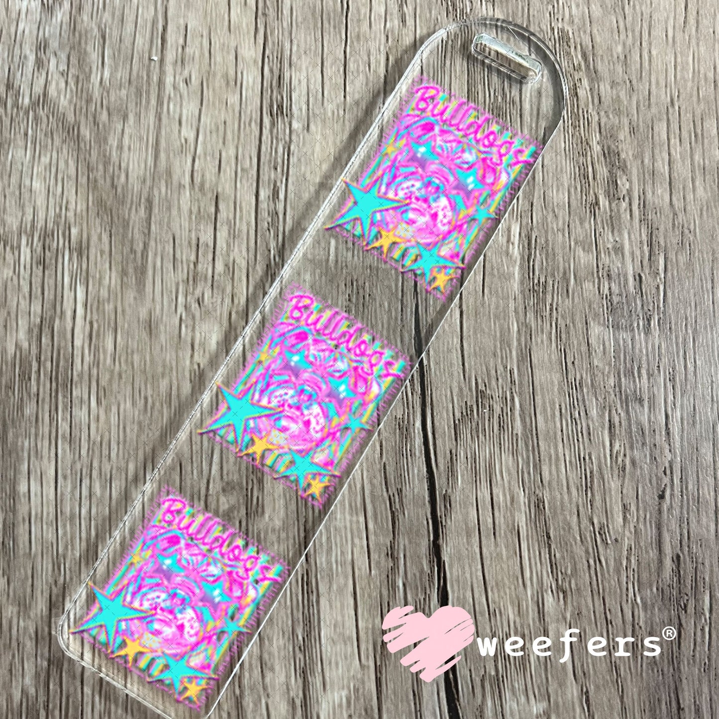 UV DTF Decal - Bulldogs Colorful Mascot Bookmark Weefers