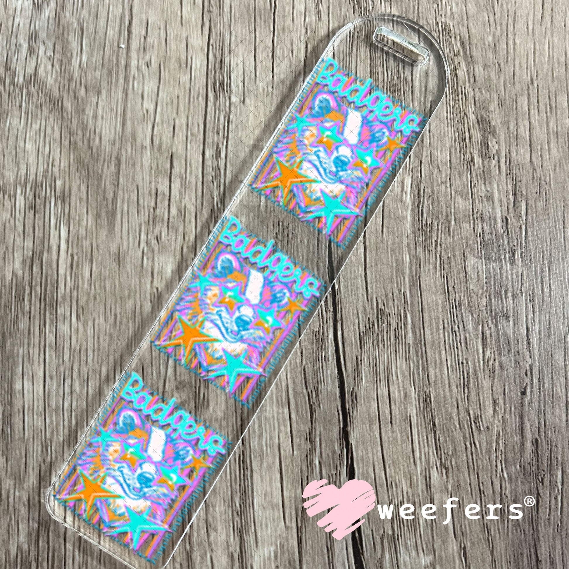 UV DTF Decal - Badgers Colorful Mascot Bookmark Weefers