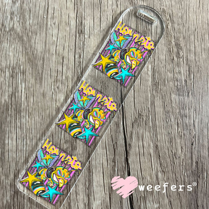 UV DTF Decal - Hornets Purple Teal Mascot Bookmark Weefers