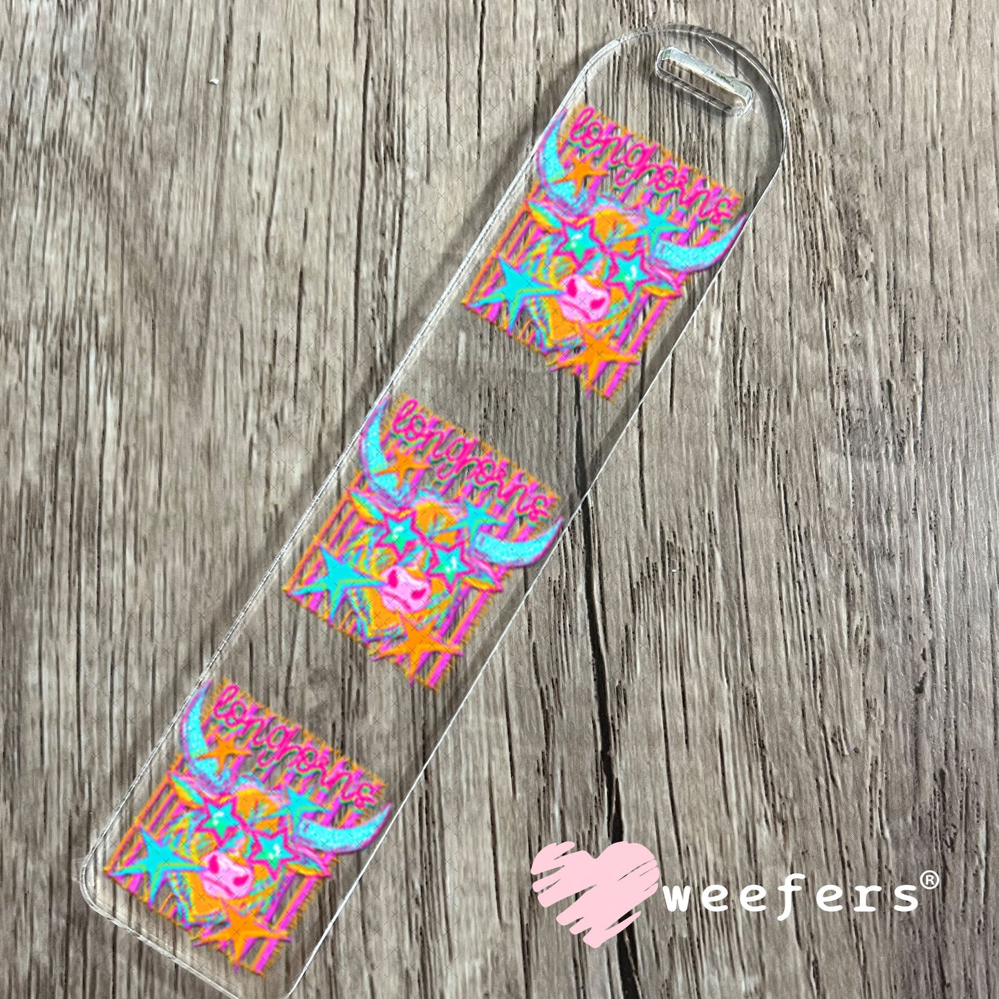 UV DTF Decal - Longhorns Colorful Mascot Bookmark Weefers