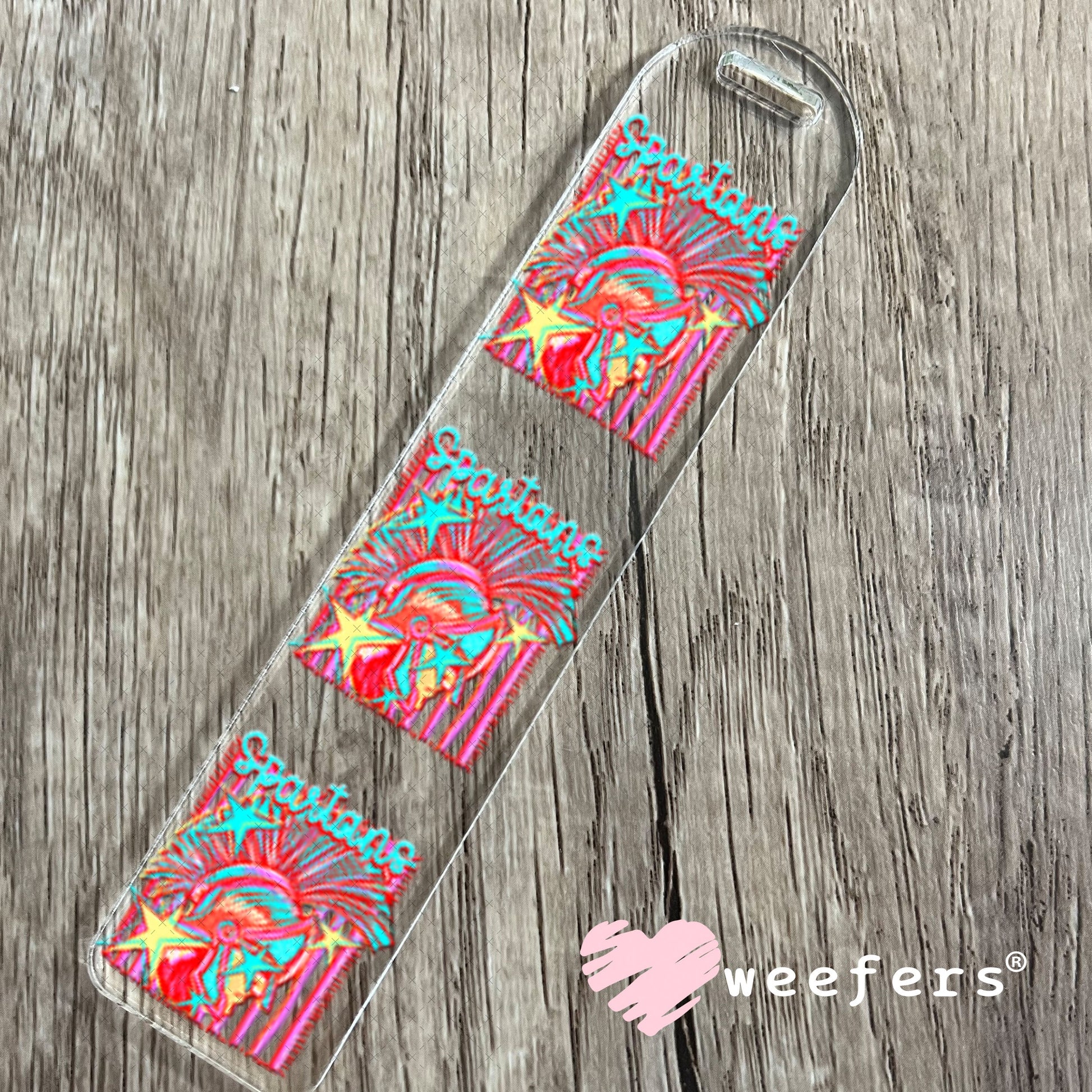 UV DTF Decal - Spartans Colorful Mascot Bookmark Weefers