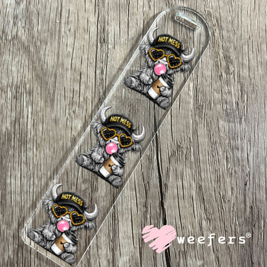 UV DTF Decal - Hot Mess Coffee Highland Cow Bookmark Weefers