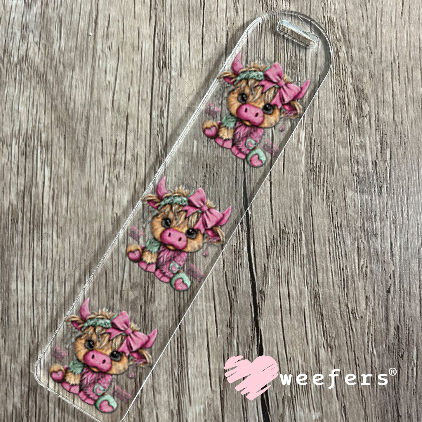UV DTF Decal - Just a Girl Who Loves Cows Bookmark Weefers