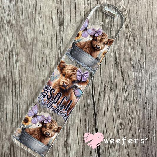 UV DTF Cup Wraps - Anti Social Butterfly Cows Bookmark Weefers