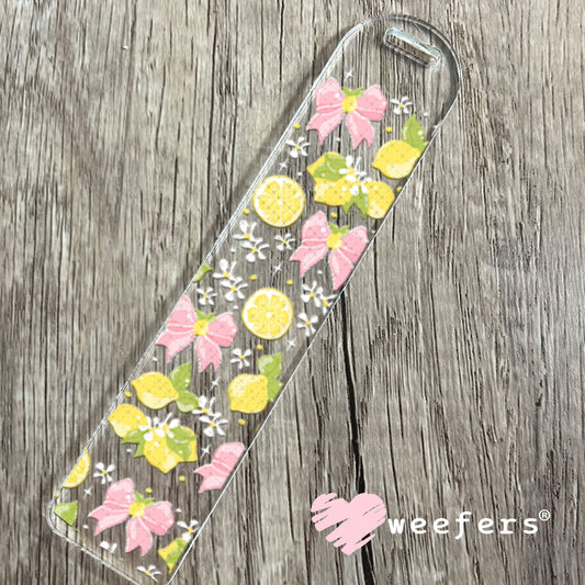 UV DTF Cup Wraps - Lemons and Pink Bows Bookmark Weefers