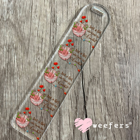 UV DTF Decal - Just a Girl Who Loves to Crochet Bookmark Weefers