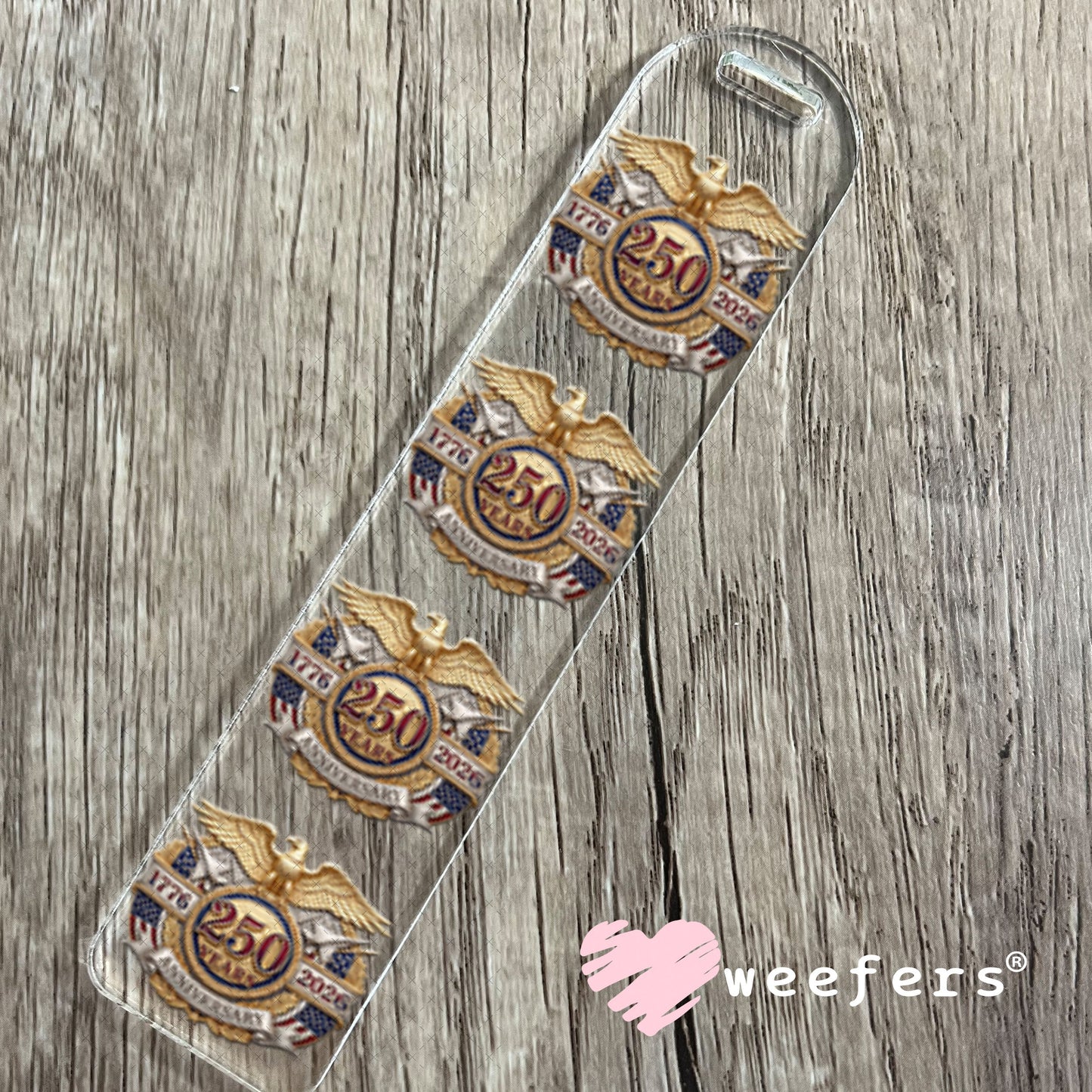 UV DTF Decal - Gold Eagle 250 Years Anniversary Bookmark Weefers
