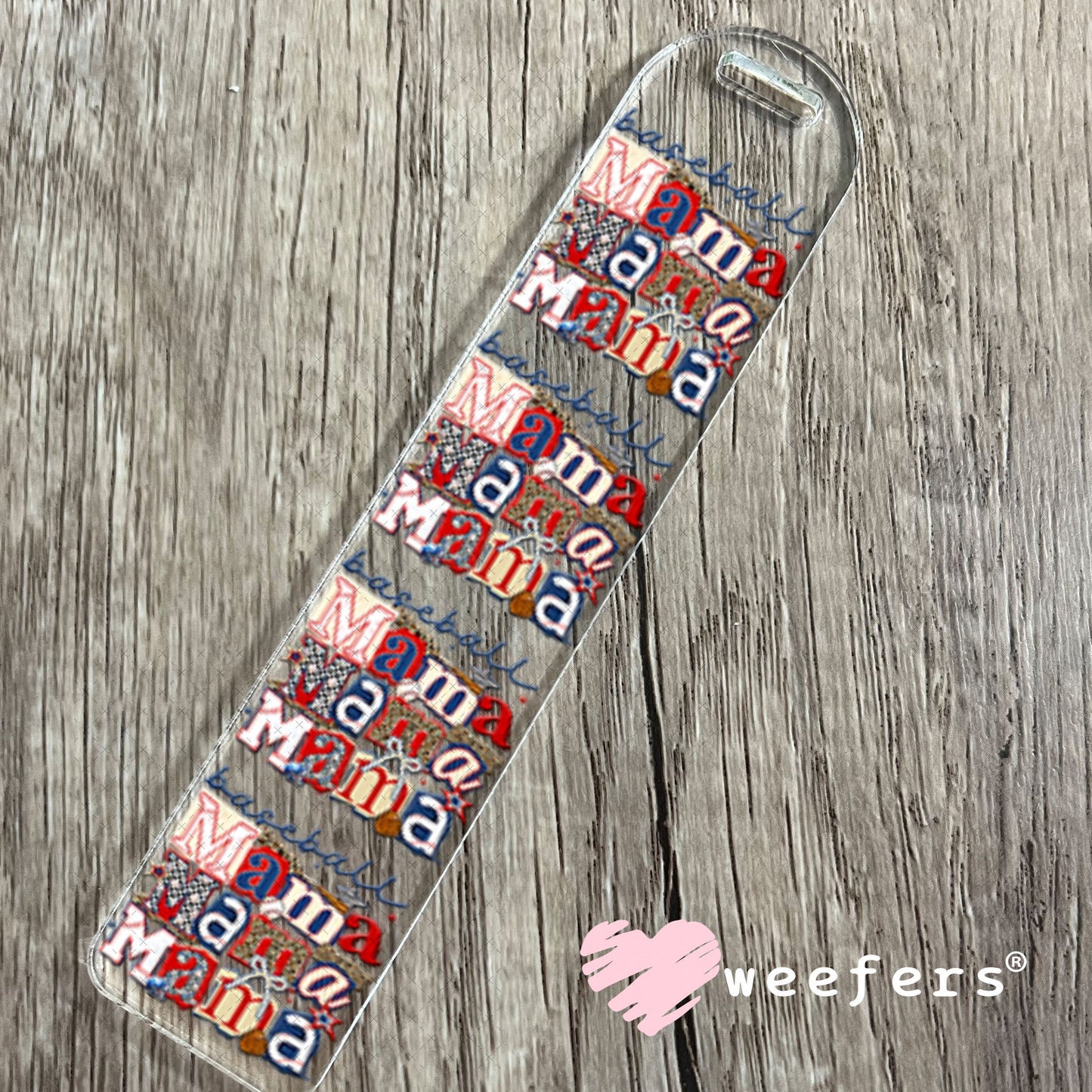 UV DTF Decal - Baseball Mama Stacked Bookmark Weefers