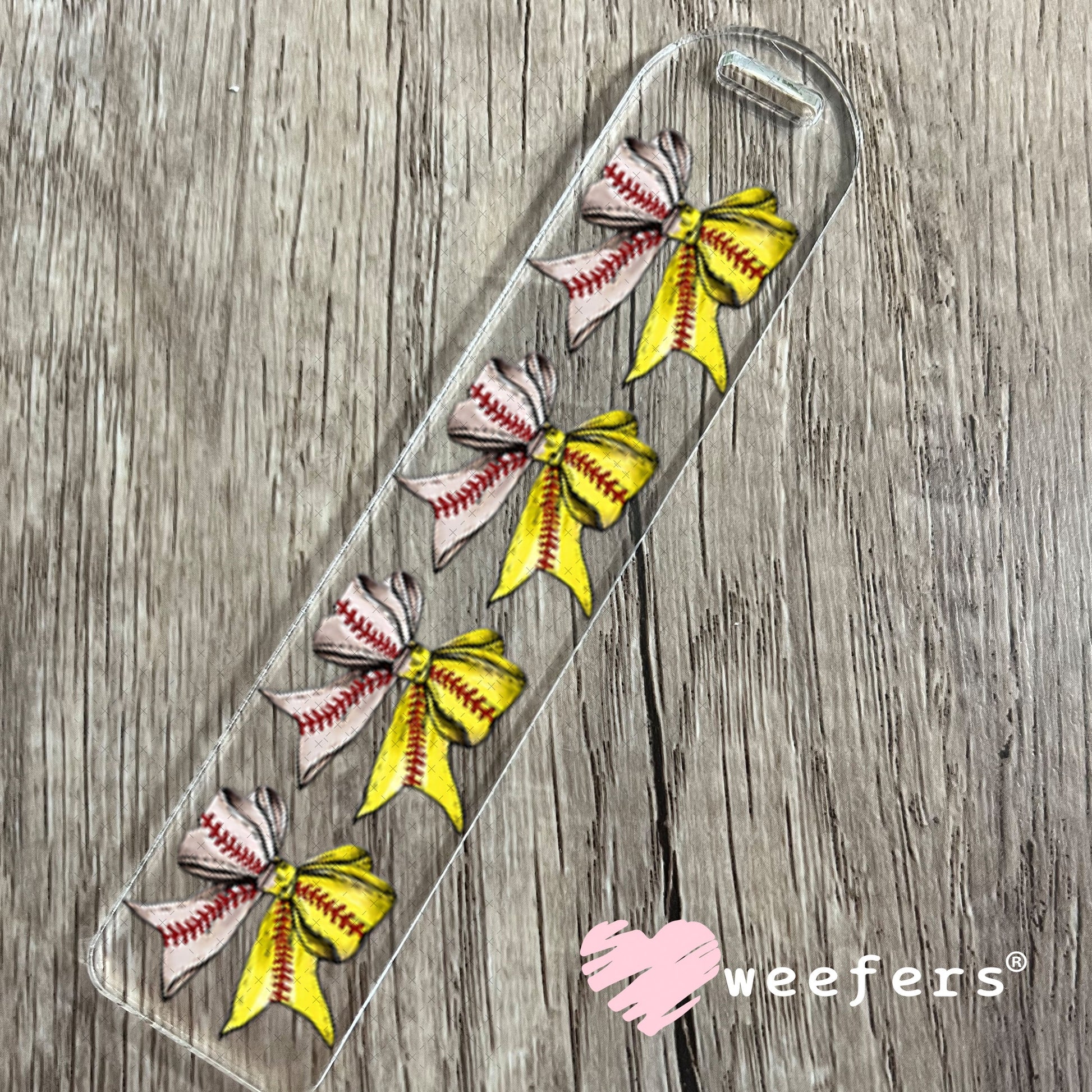 UV DTF Decal - Baseball Softball Bow Bookmark Weefers