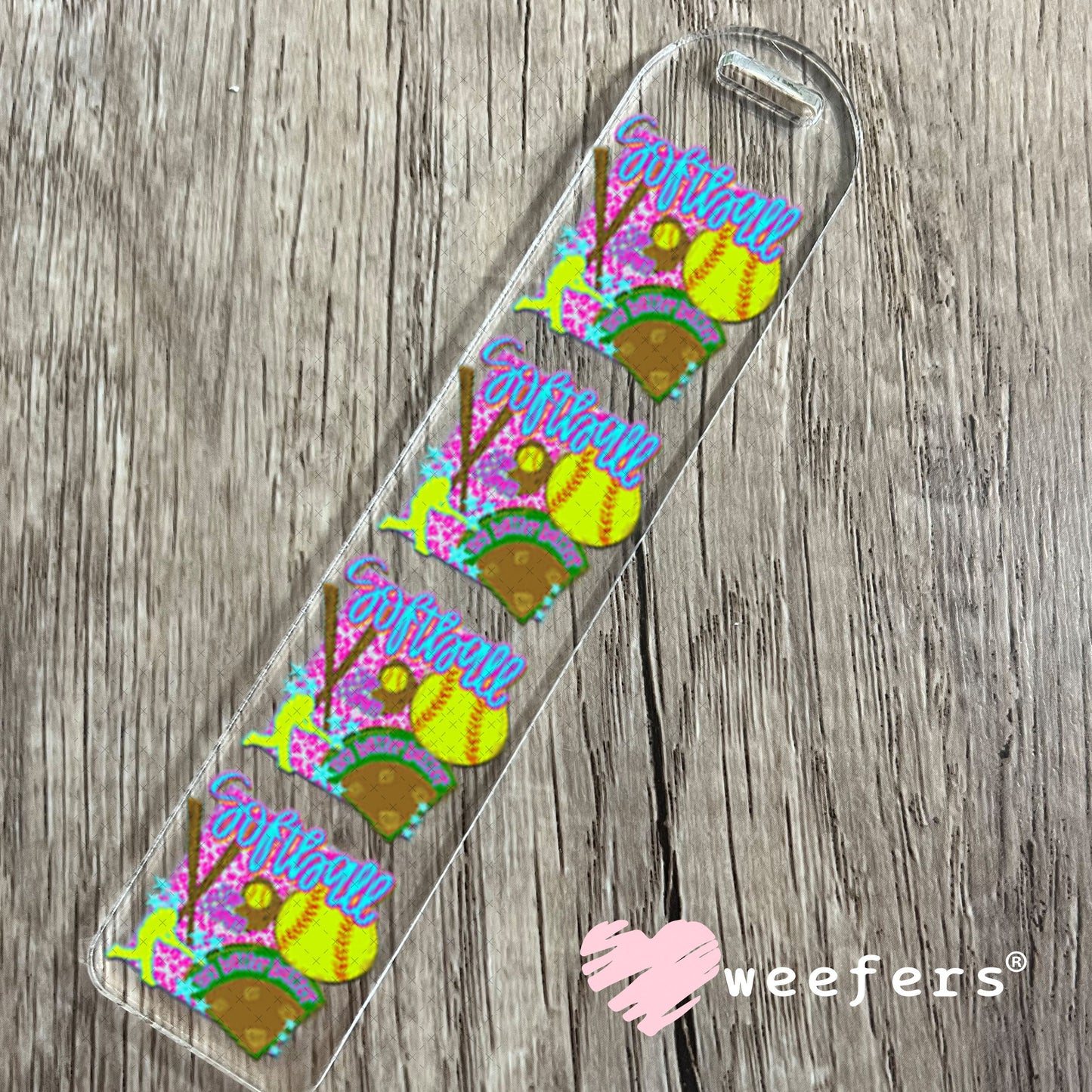 UV DTF Decal - Softball 3 Up 3 Down Bookmark Weefers