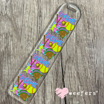 UV DTF Decal - Softball 3 Up 3 Down Bookmark Weefers