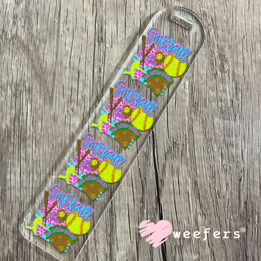 UV DTF Decal - Softball 3 Up 3 Down Bookmark Weefers