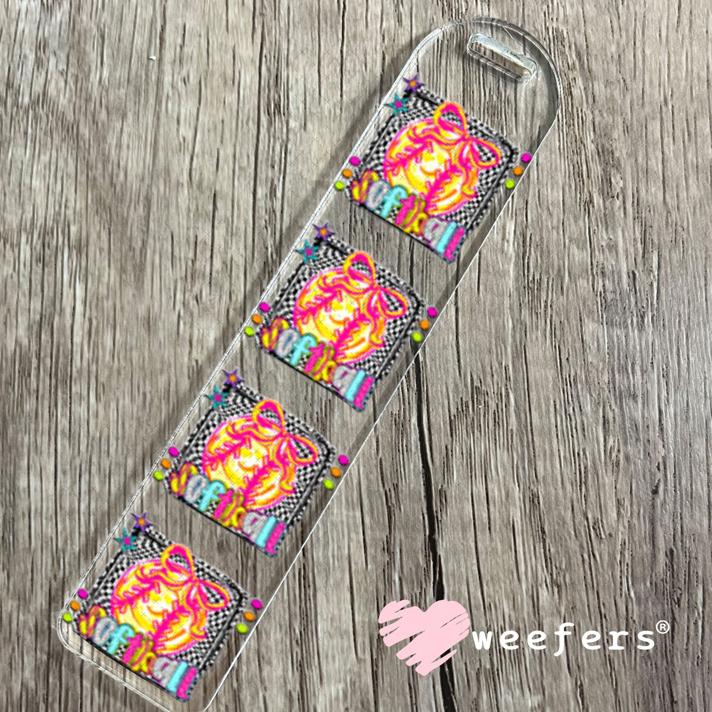 UV DTF Decal - Softball Checkered Bookmark Weefers