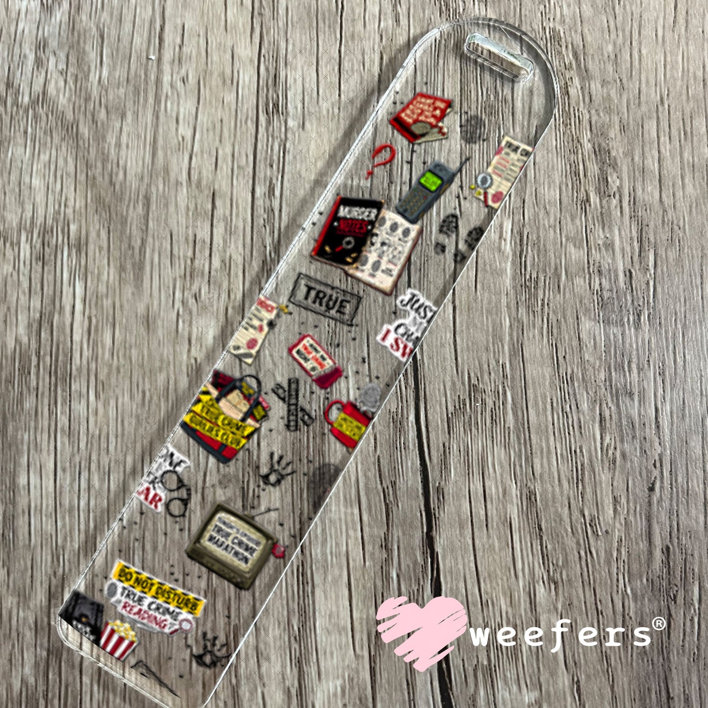 UV DTF Cup Wraps - Thriller True Crime Movie Night Bookmark Weefers