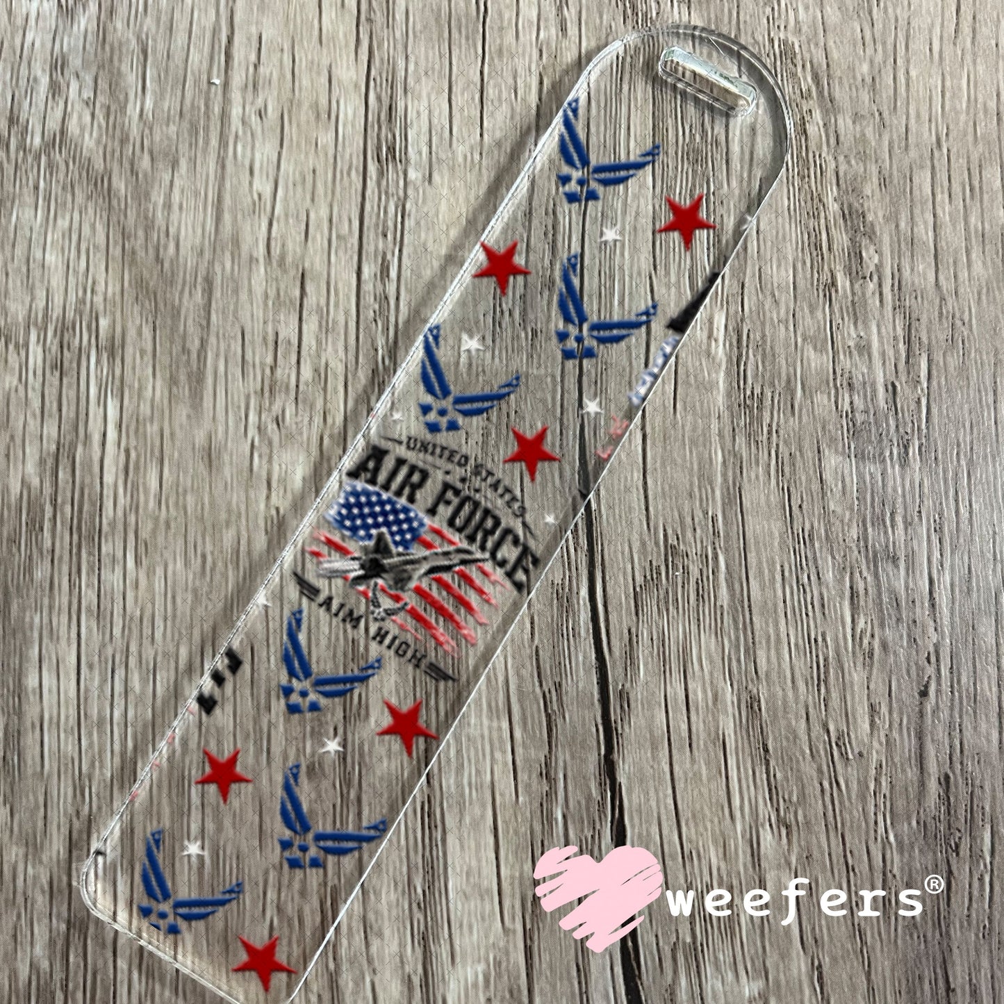 UV DTF Cup Wraps - Uniteds States Airforce Aim High - Weefers® Exclusive Bookmark Weefers