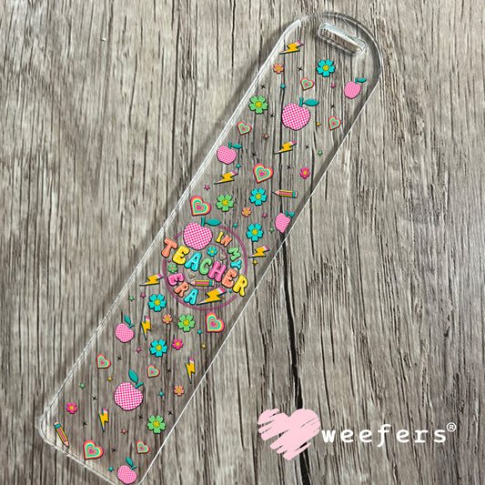 In My Teacher Era Flowers UV DTF Bookmark Decal - Weefers