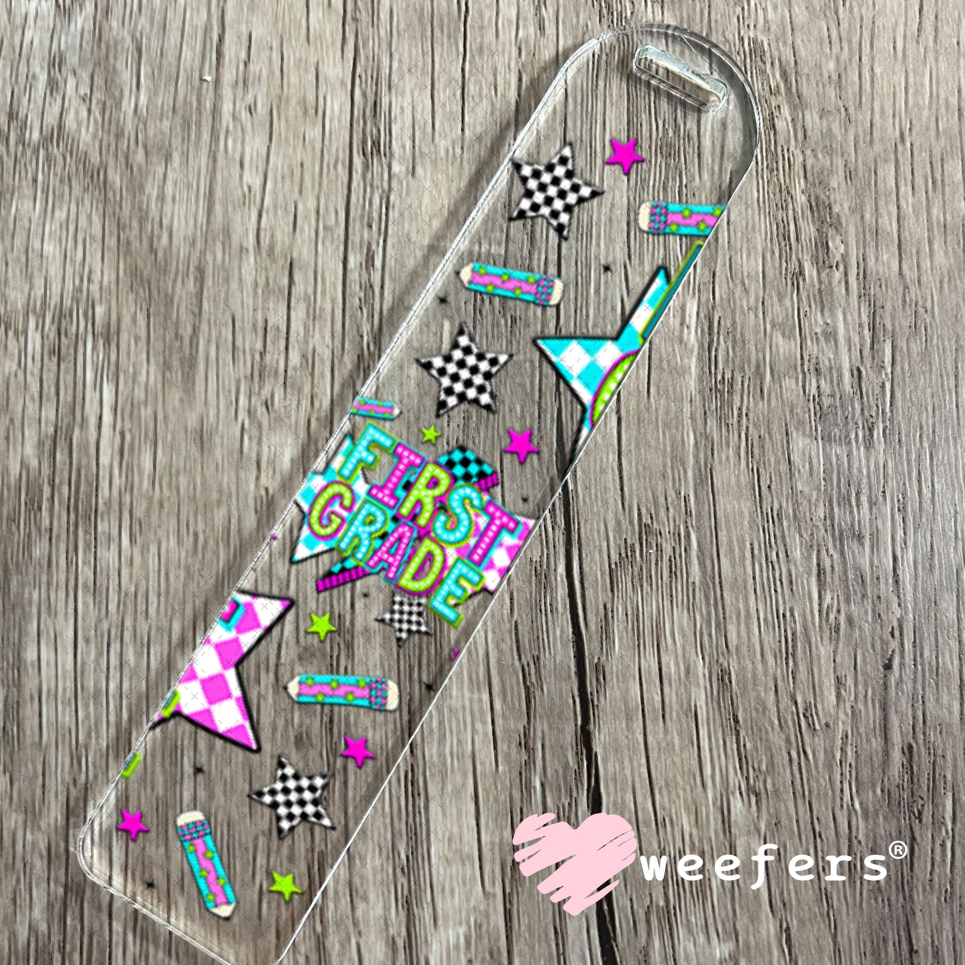 UV DTF Cup Wraps - First Grade Checkered Bookmark Weefers