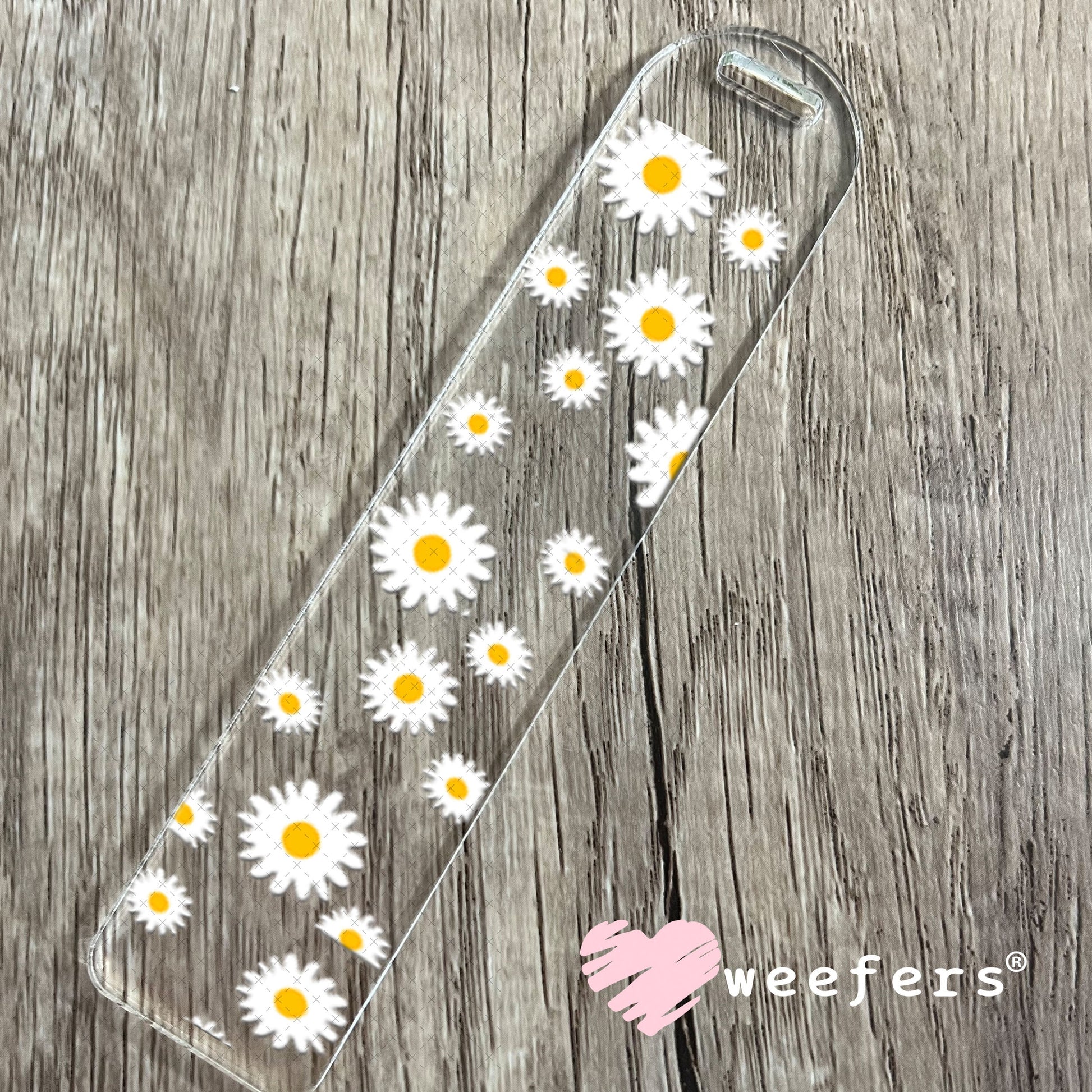 UV DTF Cup Wraps - White Daisies Bookmark Weefers