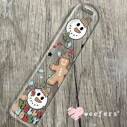 Holly Jolly Christmas UV DTF Bookmark Decal