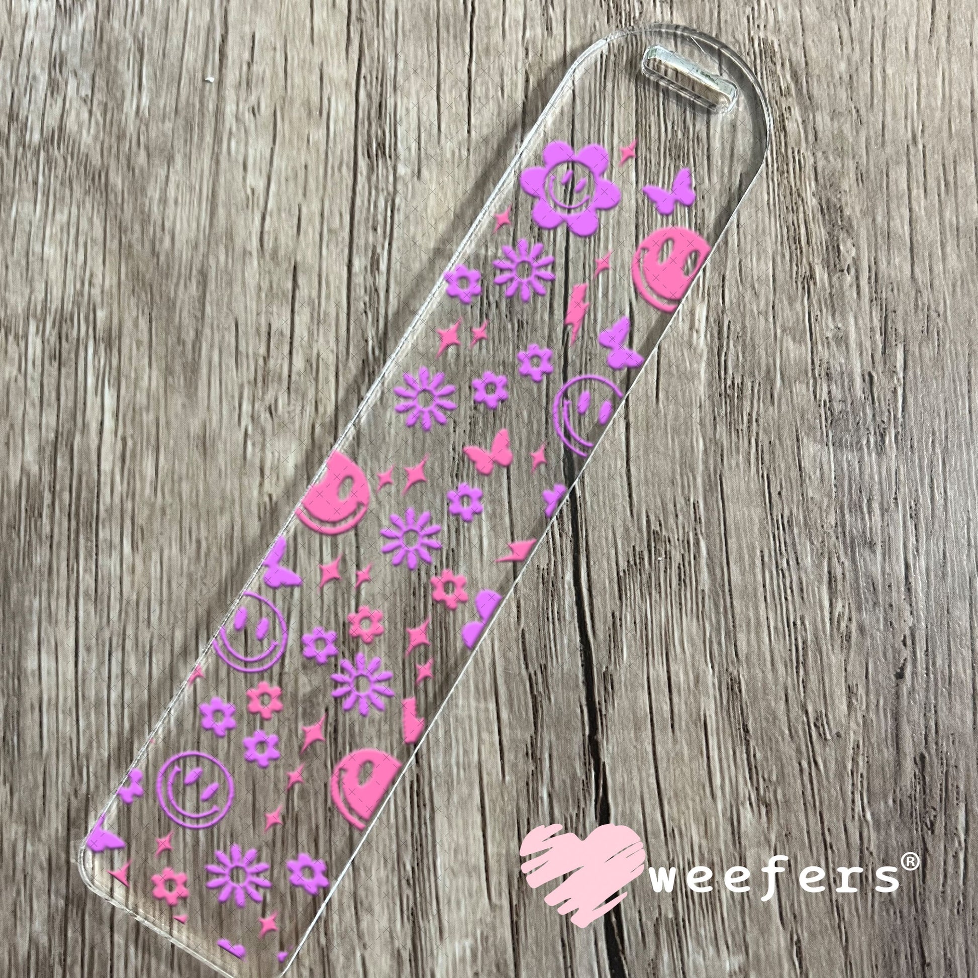 UV DTF Cup Wraps - Happy Purple and Pink Faces Bookmark Weefers