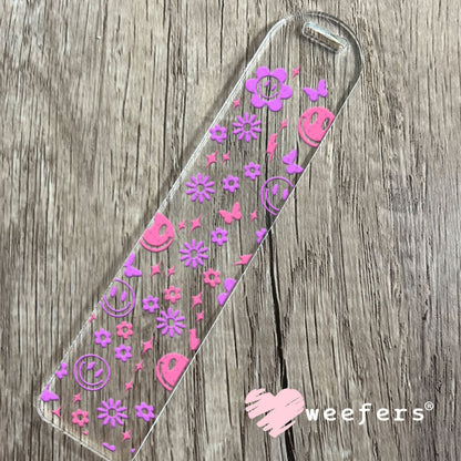 UV DTF Cup Wraps - Happy Purple and Pink Faces Bookmark Weefers