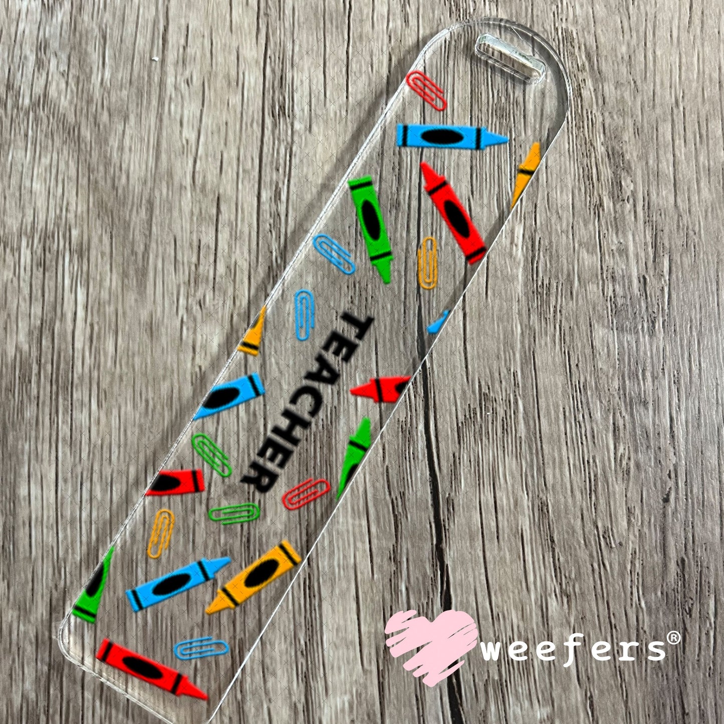 UV DTF Cup Wraps - Teacher Crayons Bookmark Weefers