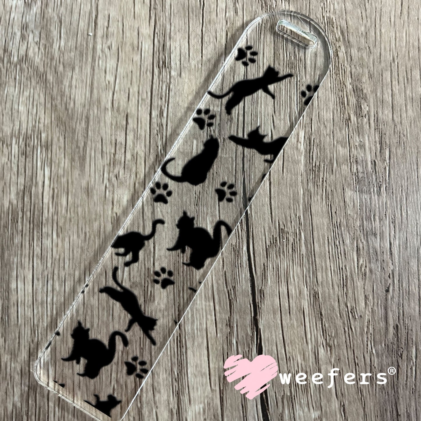 UV DTF Cup Wraps - Black Playful Cats Bookmark Weefers
