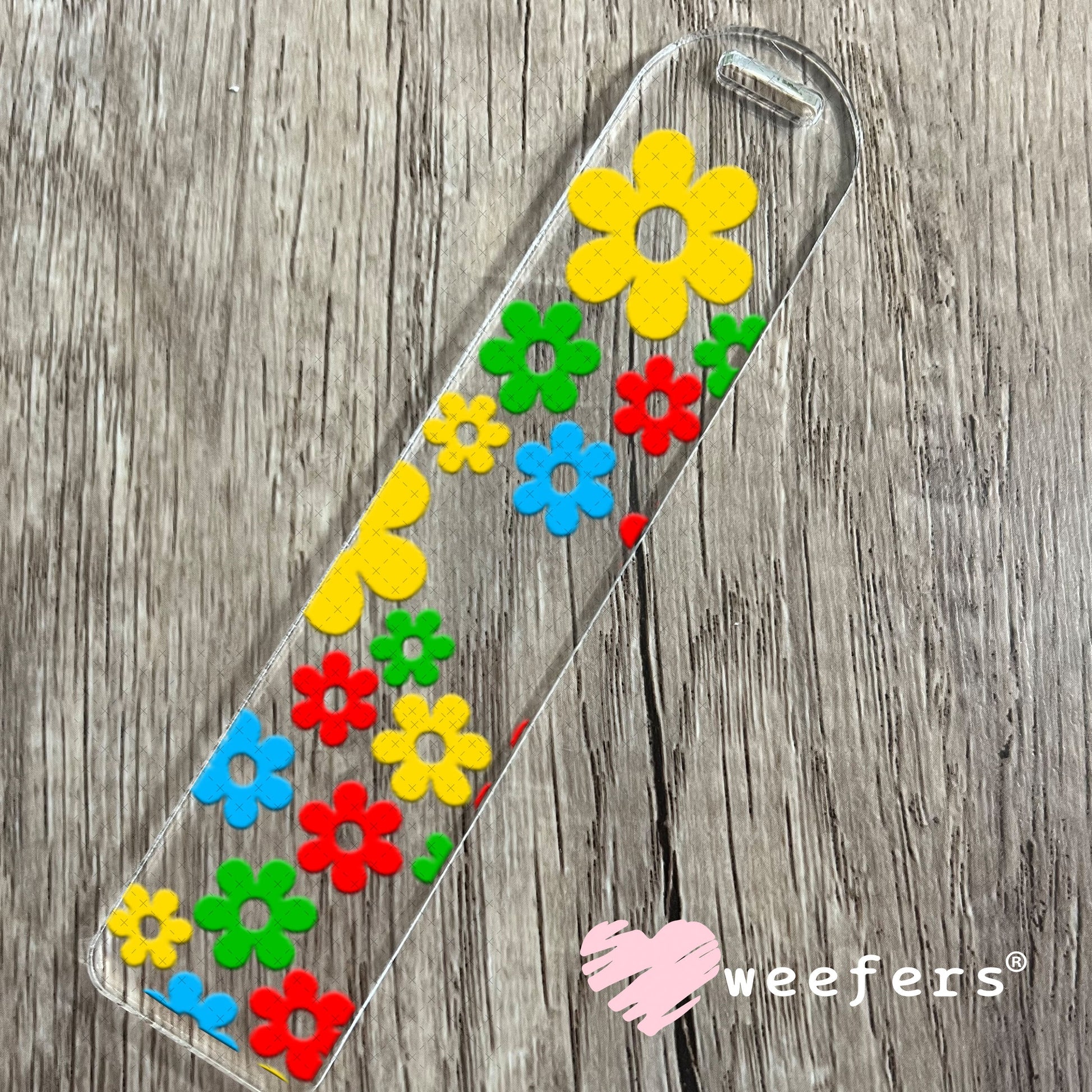 UV DTF Cup Wraps - Autism Awareness Flowers Bookmark Weefers
