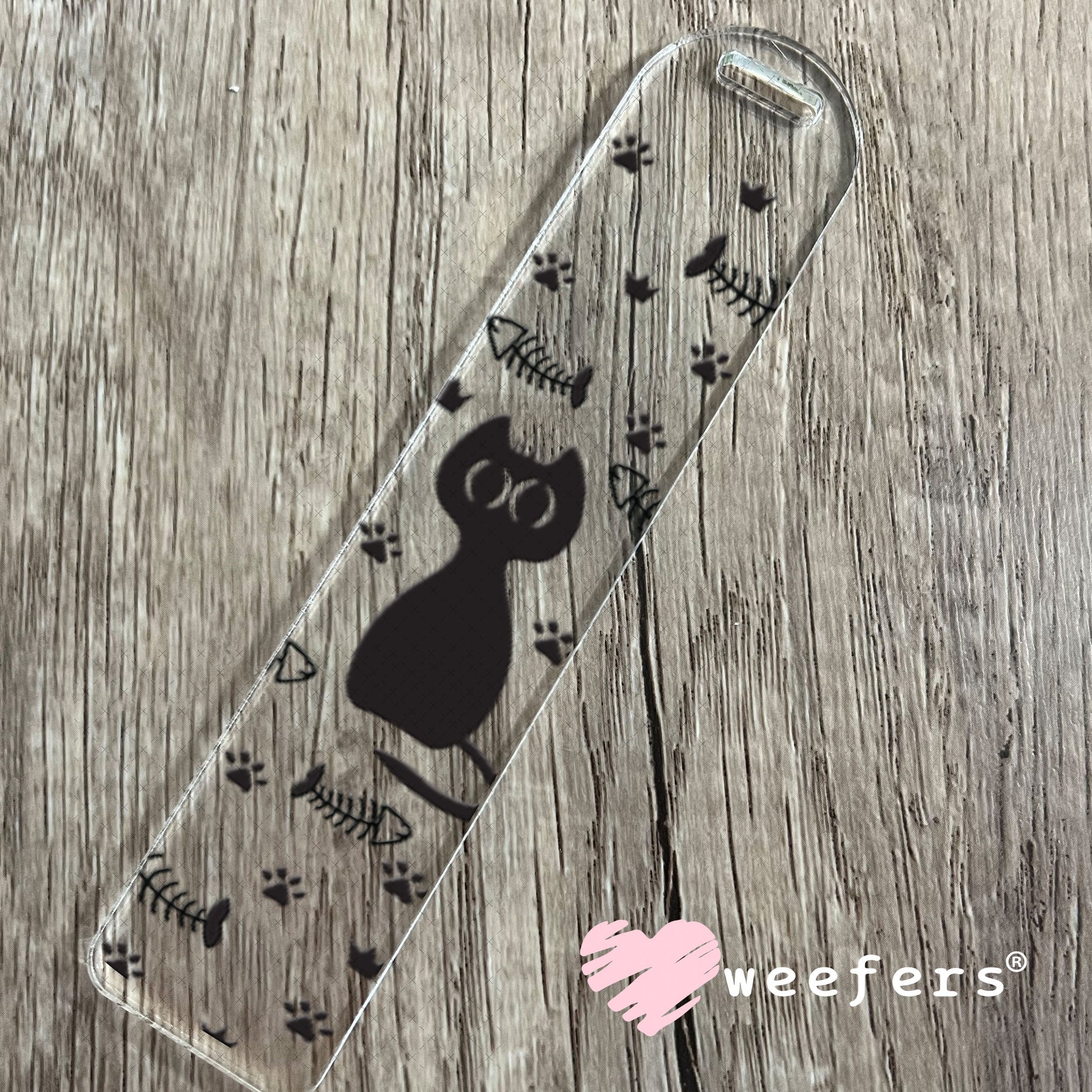 UV DTF Cup Wraps - Black Cat Fish Bones Bookmark Weefers